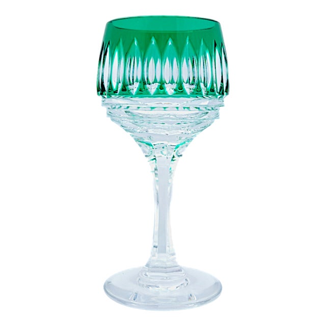Italian Colored Cut Crystal Liqueur Glasses from Artigianato Italiano, 1980s, Set of 6 For Sale