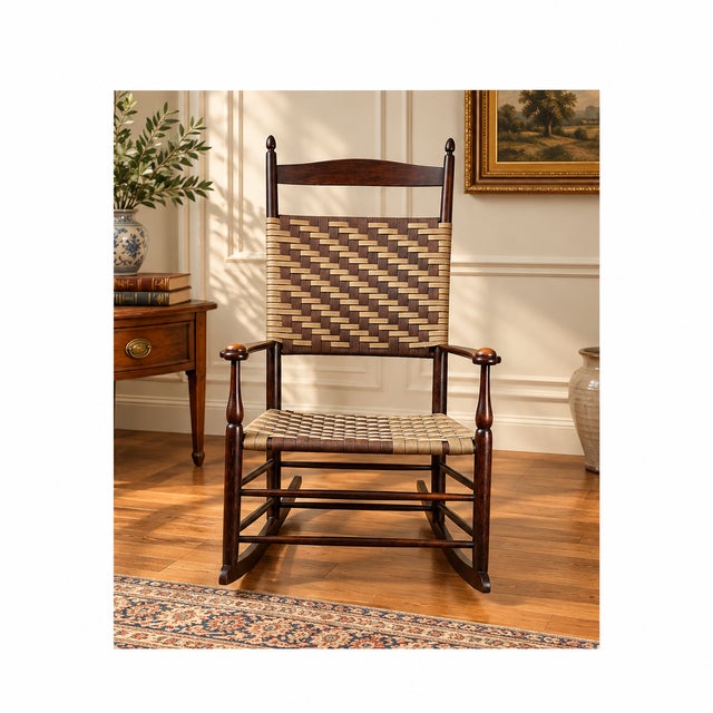 This is a really wonderful example of a Shaker #6 tape seat rocker, made by the Mount Lebanon Shakers in the late 19th...