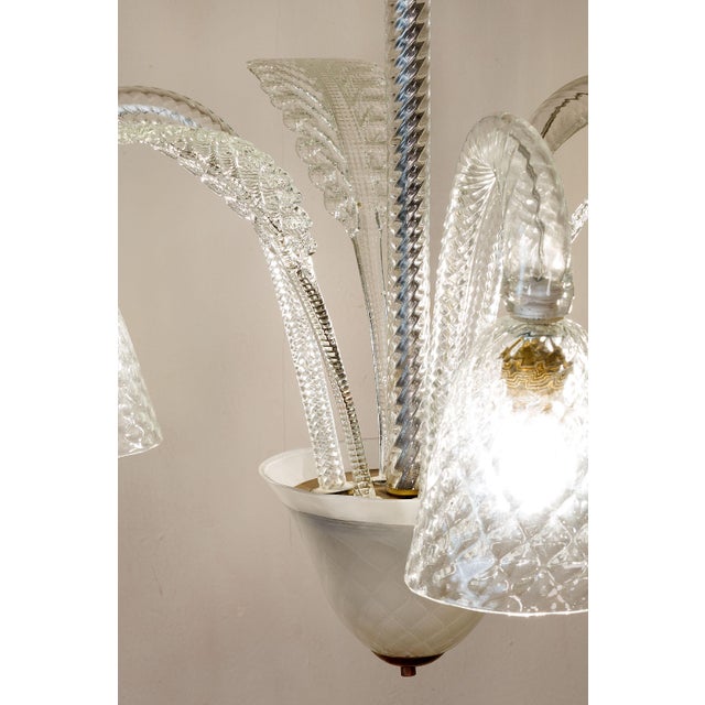 Vintage Art Deco Chandelier in Murano Blown Glass, 1930s For Sale - Image 13 of 13