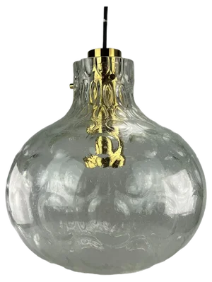 Space Age Glass Ceiling Lamp from Limburg, Germany, 1970s
