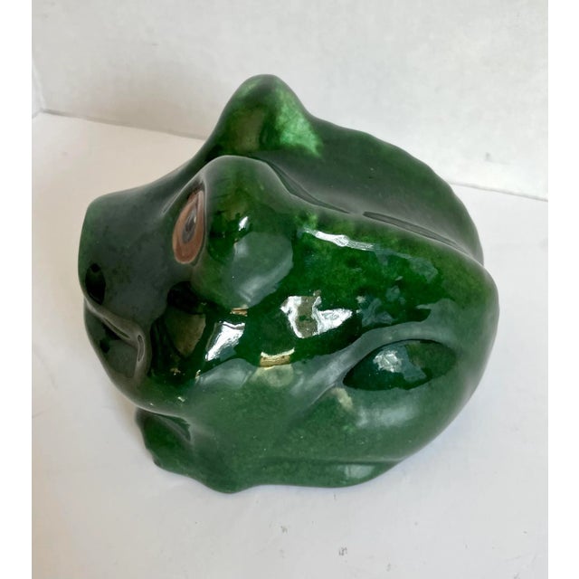 California Ceramic Pottery Figurative Frog Spitter For Sale - Image 9 of 10