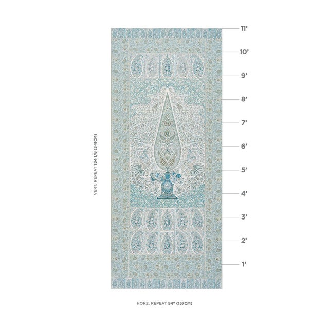 Colmery Paisley Panel is a dramatic, large-scale design with intricate details and exquisite borders that can be cut and...