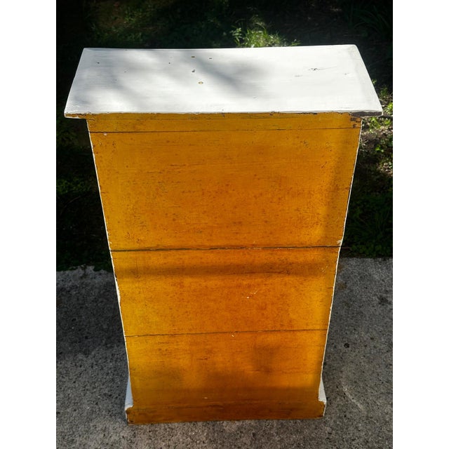 Small Antique Workshop Cabinet with 8 Drawers in Painted Wood, 1950s For Sale - Image 10 of 18
