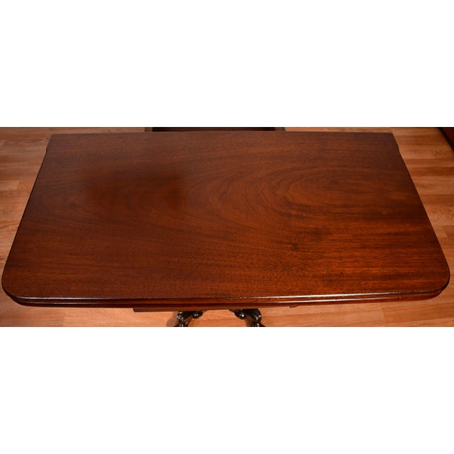 We are pleased to offer this gorgeous Antique American Empire game table/ console table, from the 1910s. This table is...