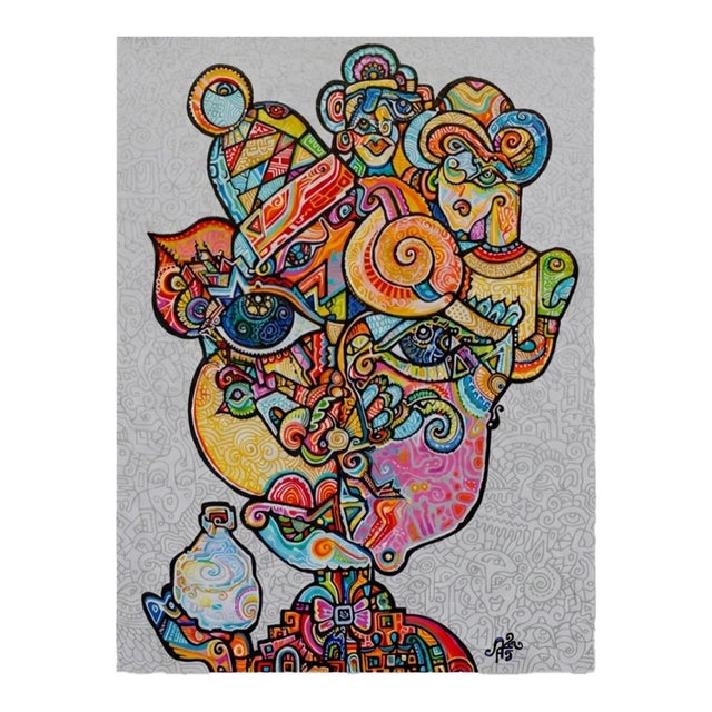 Alexander Arshansky Cubist Painting "Whole Milk" For Sale