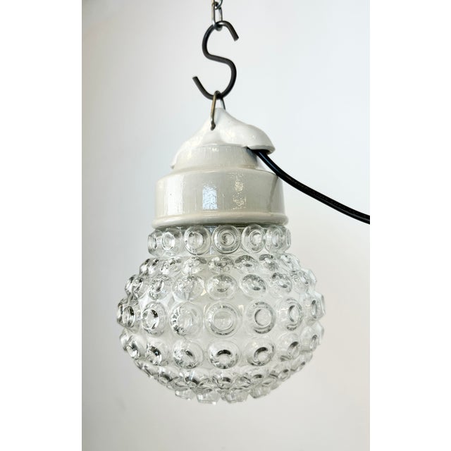 1970s Vintage White Porcelain Pendant Light, 1970s For Sale - Image 5 of 13