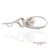 Metal 18k (750) White Gold Natural Diamond and White Pearl Pendant Necklace For Sale - Image 7 of 12