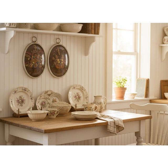 These are vintage framed dried flower arrangements made by a Belgian company called Cideart, often referred to as "bubble...