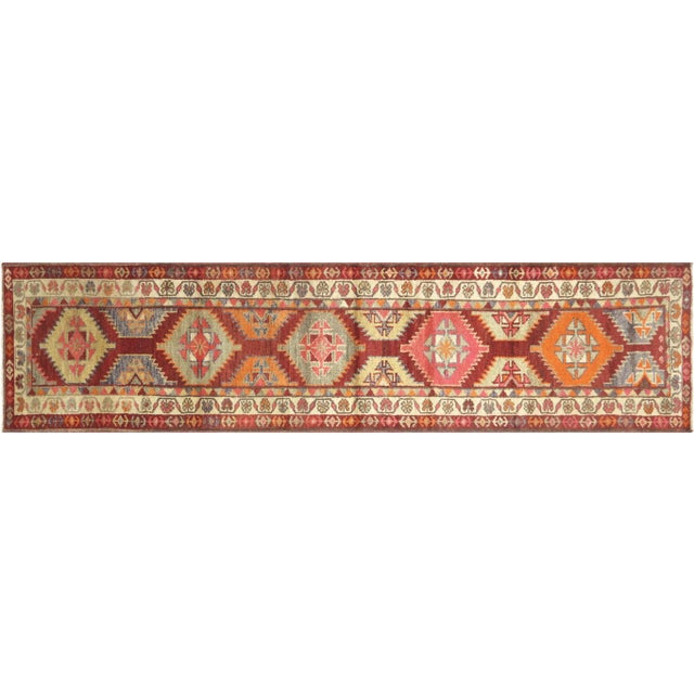 Textile 1960s Turkish Oushak Runner For Sale - Image 7 of 7