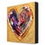 Abstract Divine Spark of Love XXXXXX - Colorful Impasto Textured Heart Painting on Wood by Cynthia Coulombe-Bégin For Sale - Image 3 of 9