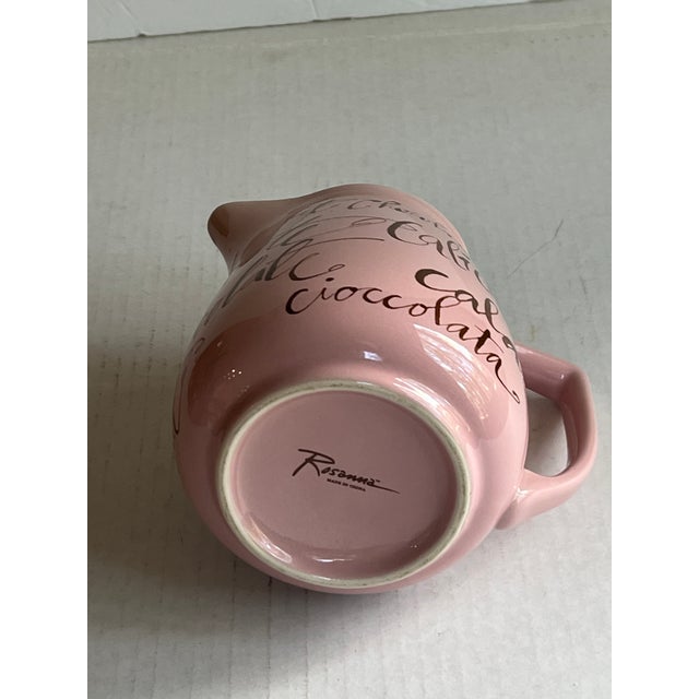 English Vinatge Pink & Brown Hot Chocolate Pitcher For Sale - Image 3 of 5