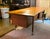 Mid 20th Century Mid 20th Century Alma Skulptura Mid Century Walnut Executive Desk, 78” Danish Modern, Cane Panel For Sale - Image 5 of 11
