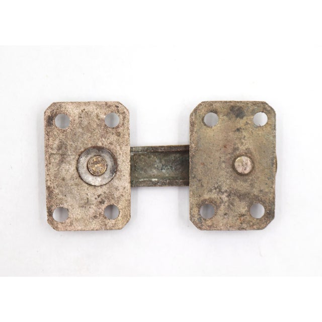 Classic style window shutter latch made of nickel plated brass with rectangle back plates. The original mounting screws...