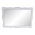 Large Vintage Mid Century Dixie Furniture White Hanging Wall Ir Dresser Mirror For Sale