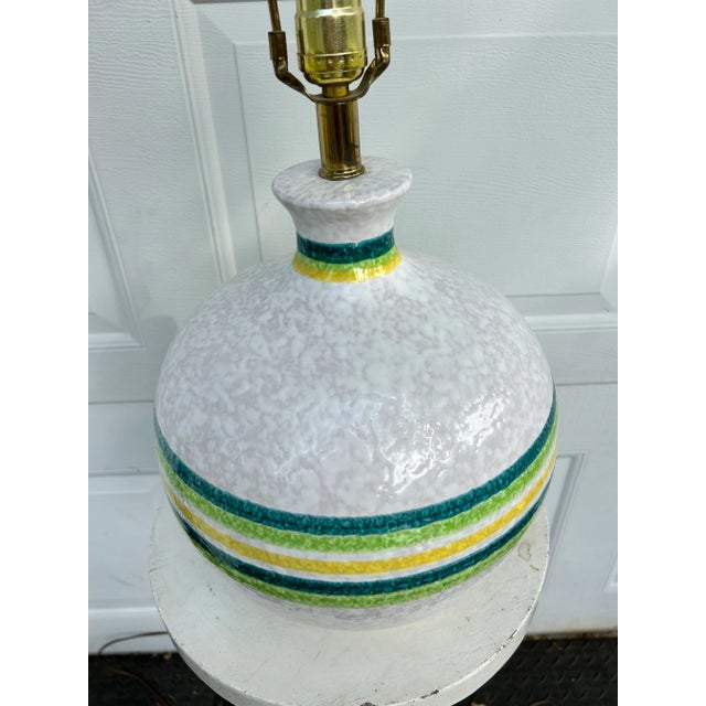 Mid Century Modern Italian Ceramic Lamp For Sale - Image 4 of 9