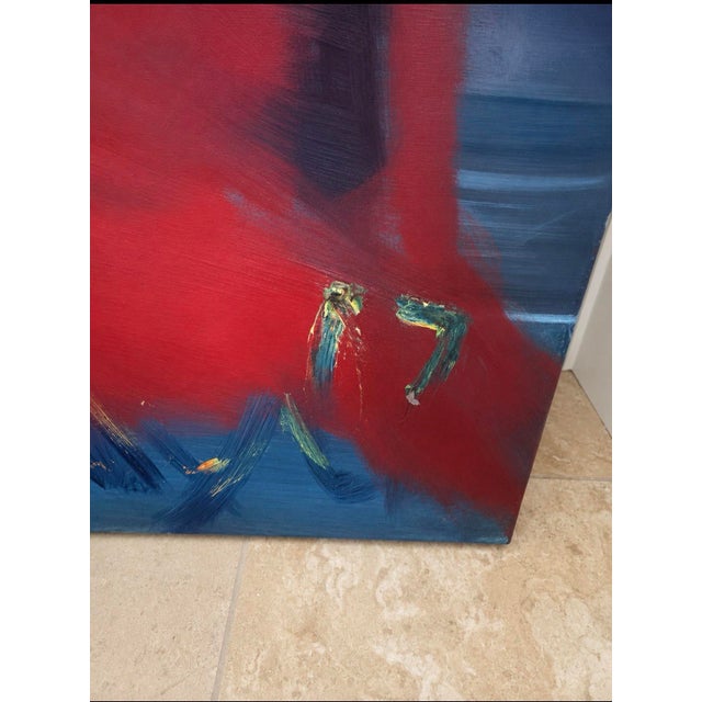 Monumental Abstract Triptych – Hand-Painted Acrylic on Canvas – Palm Beach Estate – 108” X 60 For Sale - Image 10 of 10