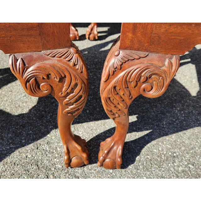 8 Mahogany American Chippendale "Scroll" Chairs Attributed to Leighton Hall For Sale - Image 16 of 16