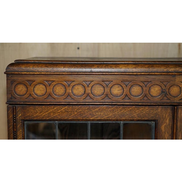 Antique English Astral Glazed Display Cabinet from Roberts, 1900s For Sale - Image 9 of 18