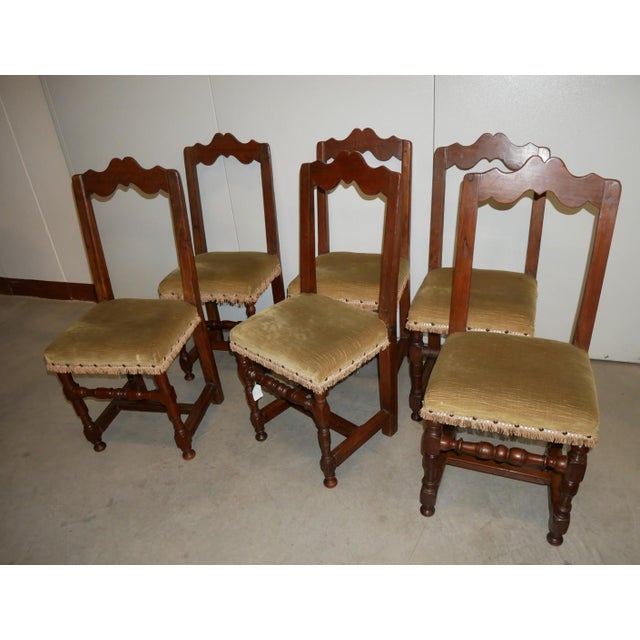 Antique Walnut Chairs, 1800s, Set of 6 For Sale - Image 16 of 18