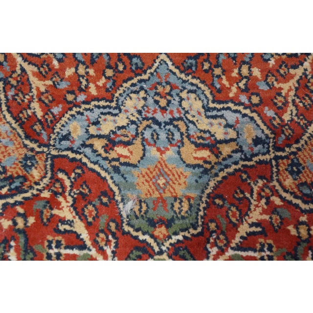 Vintage Belgium Synthetic Woven Abstract Rug Runner Carpet Mat 24" X 36" For Sale - Image 11 of 12