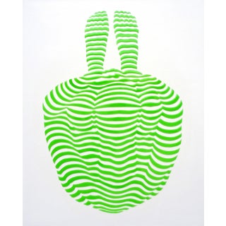 "StripePose #26" Contemporary Abstract Resin Cast on Wood For Sale