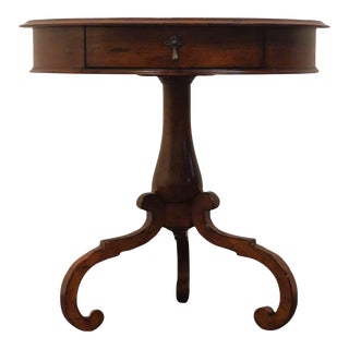 Highland House European Excursions Collection 29" Round Accent Table For Sale