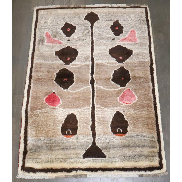 A small mid-20th-century Persian gabbeh rug