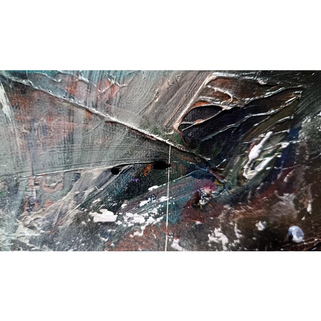 Ovidiu Kloska, Strong Desire to Fly Over a Night Lake, Acrylic on Canvas For Sale - Image 11 of 13