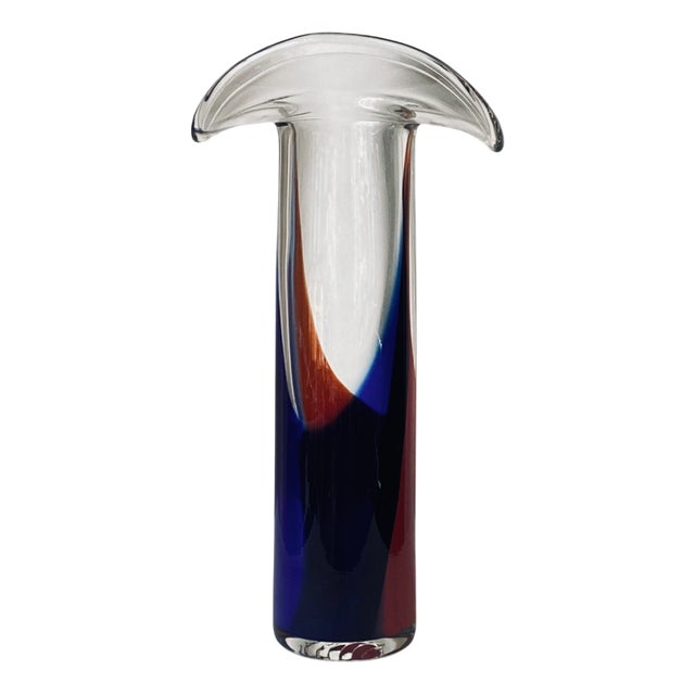 Vintage Gradient Glass Vase For Sale