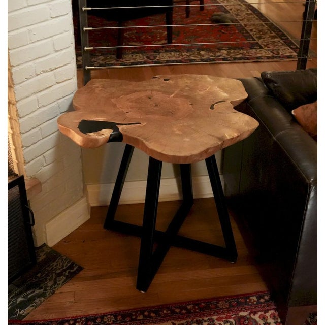 2020s Slanted Table No. 1 – Sculptural Spalted Maple Coffee Table For Sale - Image 5 of 9