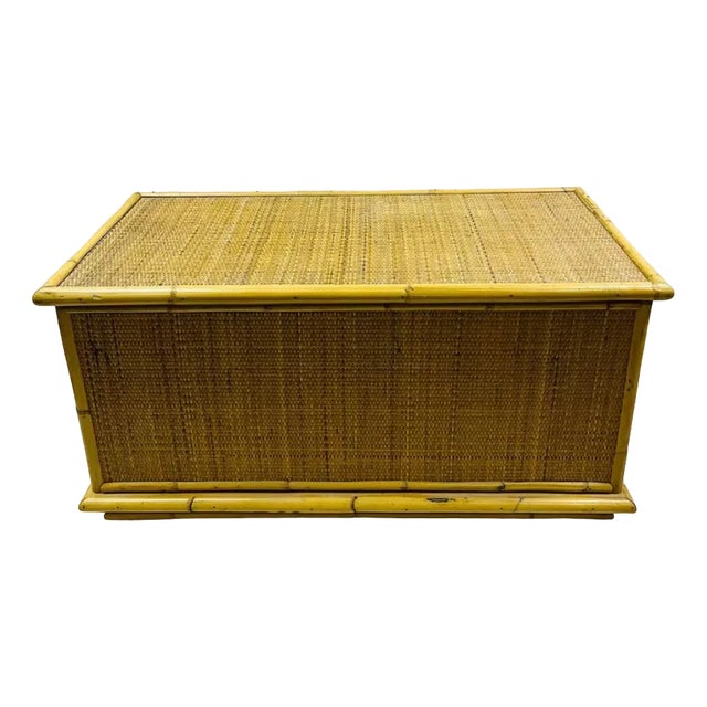 Cane and Bamboo Chest from Dal Vera, 1960s For Sale