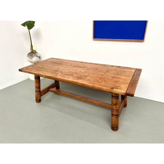 Pine Dining Table by Georges Robert, 1970s For Sale - Image 12 of 17