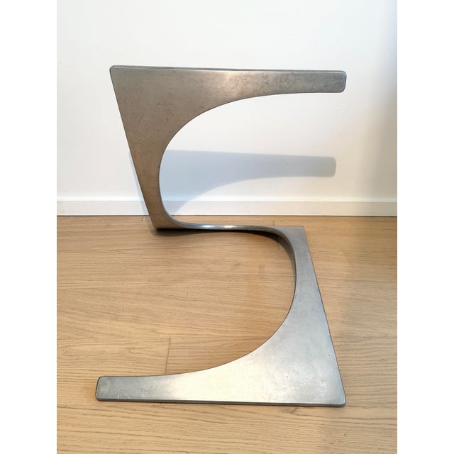 Silver Mid-Century Modern 1960s Knut Hesterberg Metal Sculptural Coffee Table Base for Ronald Schmitt For Sale - Image 8 of 12