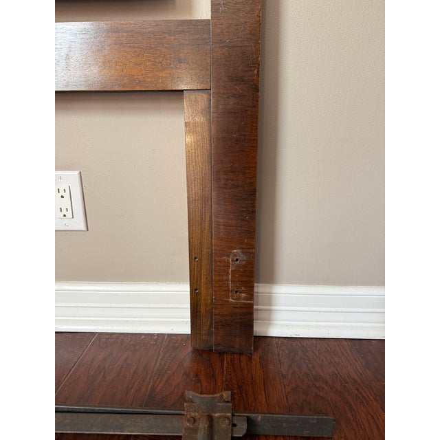 Brown Lane Staccato Brutalist Mid Century Walnut Queen Headboard For Sale - Image 8 of 10