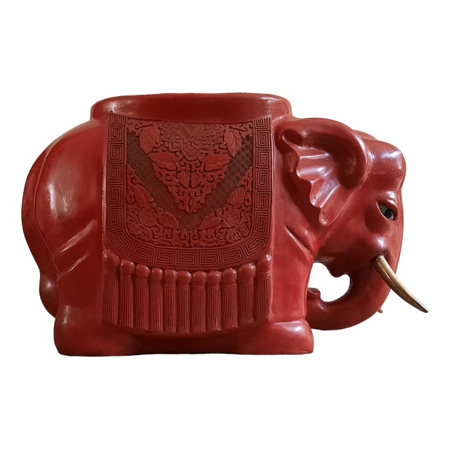 Chinese Lacquered Elephant, 1970s For Sale