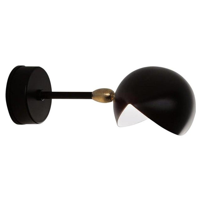 Black Mid-Century Modern Black Eye Wall Lamp from Serge Mouille For Sale - Image 8 of 8