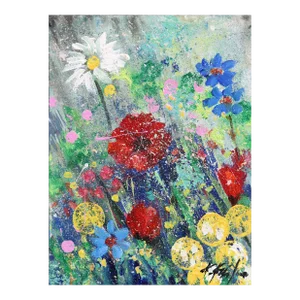 Spring Awakening - Vibrant Abstract Floral Painting Original Artwork by Kathleen Keifer
