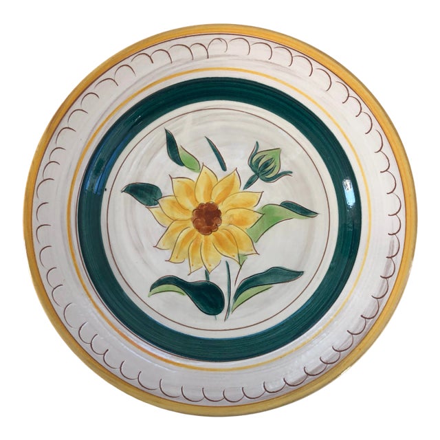 Vintage Midcentury Stangl Sunflower Garden Plate For Sale