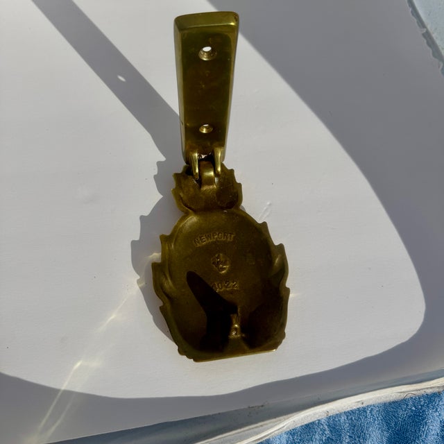Brass Virginia Metal Crafters Solid Brass Pineapple Door Knocker For Sale - Image 8 of 8