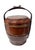 Antique Chinese Wedding Basket 3 Tier Lacquered Wood Dowry Basket 20” For Sale - Image 4 of 7