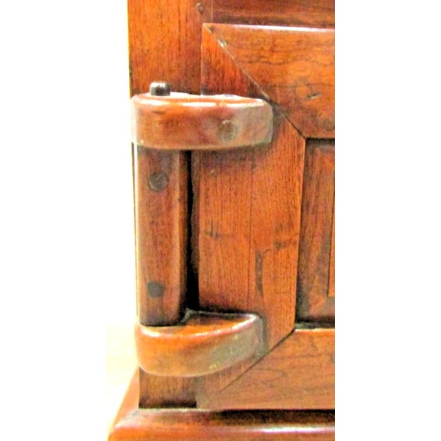 Matched Pair of Antique Dutch Colonial 19th Century Teak Nightstand/End Tables For Sale - Image 13 of 16