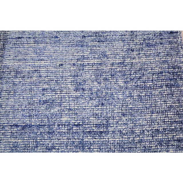 Indian Modern Indian Handloom Wool/Bamboo Rug, 9'x12' For Sale - Image 3 of 6