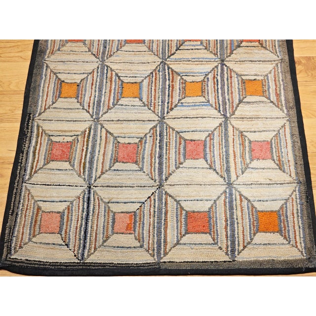 Early 20th Century Hooked Rug Rug For Sale In Chicago - Image 6 of 10