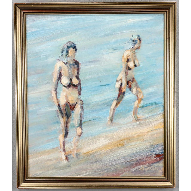 Original Swedish Oil on Canvas – “Motives from Greece” by Håkan Degerstedt – Vintage & Framed – 65 × 56 cm (25.6" × 22") |...