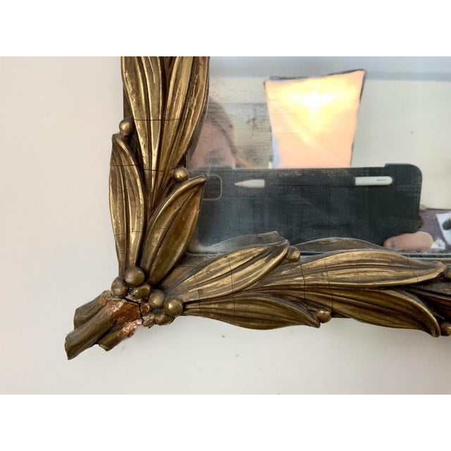 Early 20th Century Vintage Rococò Style Gilt Wood Rectangular Wall Mirror For Sale - Image 5 of 9