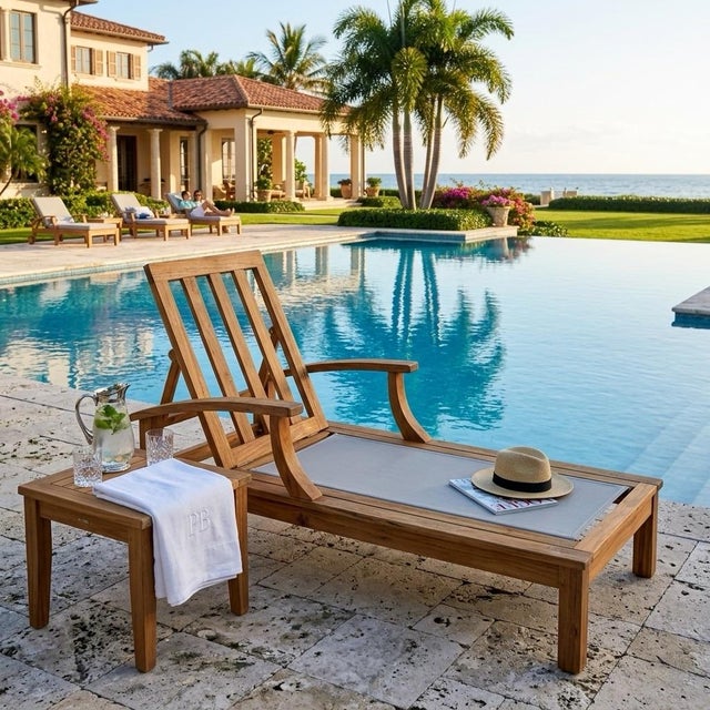 Wood Vintage Gloster Teak Reclining Chaise Lounge For Sale - Image 7 of 8