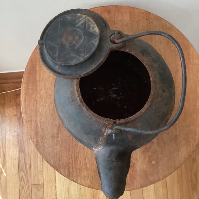 Metal Antique Collectable Big & Heavy Cast Iron Kettle by Gibson & Lee Mfg. Company Chattanooga Circa1800s For Sale - Image 7 of 12