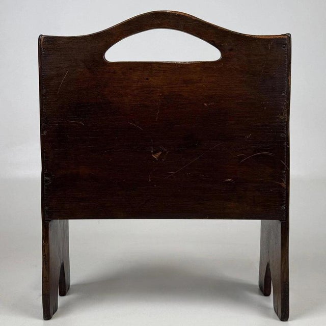 Antique Early 20th Century English Oak Magazine Rack For Sale - Image 6 of 11