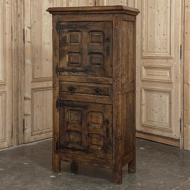 Antique Spanish Gentleman's Cabinet with Wrought Iron was conceived as a piece that the Don of the Hacienda could use to...