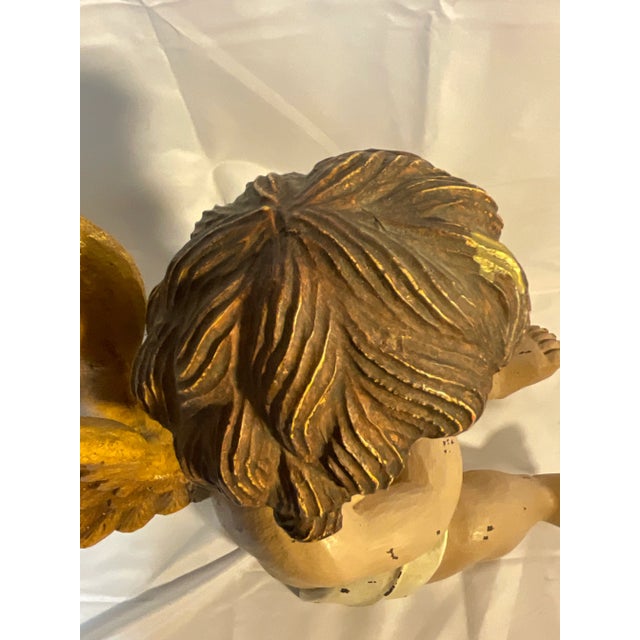 Antique Composition Angel Statue For Sale - Image 9 of 12